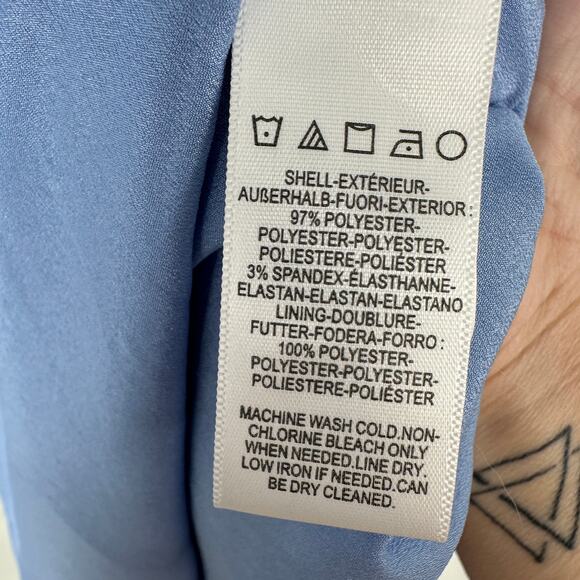 Dress the Population Sandra Mermaid Gown Sky Blue Slide Slit New Plus Size XXL - Picture 10 of 11